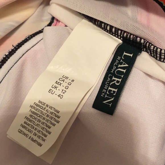 5 for $25 Lauren Ralph Lauren sunset stripe bandeau one-pice swimsuit - Picture 6 of 11